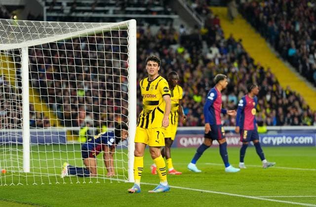 09 04 2025, xslx, Football UEFA Champions League, FC Barcelona Borussia Dortmund v l Giovanni Reyna Borussia Dortmund UEFA REGULATIONS PROHIBIT ANY USE OF PHOTOGRAPHS as IMAGE SEQUENCES and or QUASI VIDEO Barcelona
