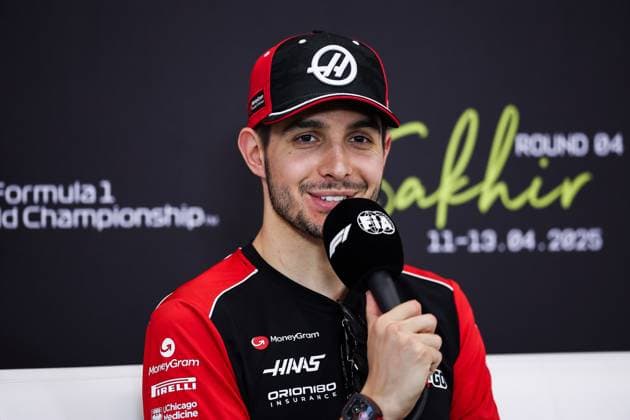 F1 - BAHRAIN GRAND PRIX 2025 OCON Esteban (fra), Haas F1 Team VF-25, portrait press conference, PK, Pressekonferenz during the Formula 1 Gulf Bahrain Grand Prix 2025, 4th round of the 2025 FIA Formula One World Championship, WM, Weltmeisterschaft from April 11 to 13, 2025 on the Bahrain International Circuit, in Sakhir, Bahrain - SakhirBahrain  Copyright: xEricxAlonsox
