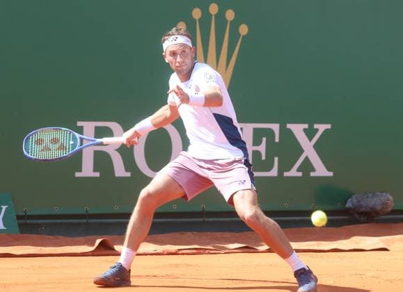 Rolex Master Monte-Carlo 2025 PHOTOPQR NICE MATIN Cyril Dodergny ; Roquebrune-cap-martin ; 10 04 2025 ; Rolex Master Monte-Carlo - Monte-Carlo Country Club - 1 8 de finale - Le Norvegien Casper RUUD Roquebrune-cap-martin France  Copyright: xPHOTOPQR NICExMATIN MAXPPPxCyrilxDodergnyx 20250410NIM3919 20250410NIM3919