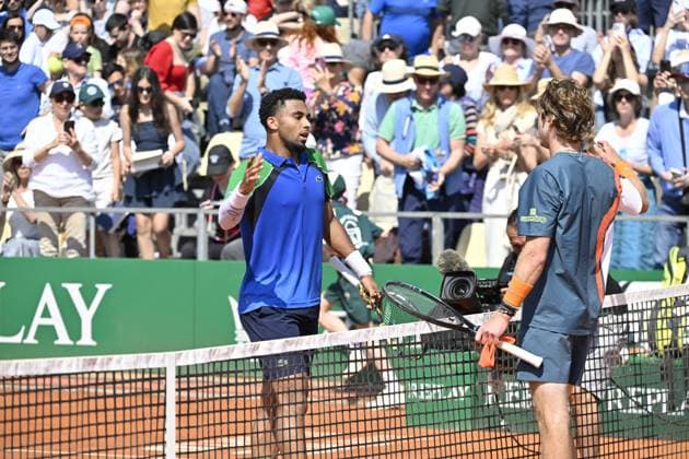 Tennis : Rolex Monte Carlo Masters 2025 - ATP, Tennis Herren - 10 04 2025 Tennis : Rolex Monte Carlo Masters 2025 - Atp - Arthur Fils Monaco  Copyright: xChryslenexCaillaudx