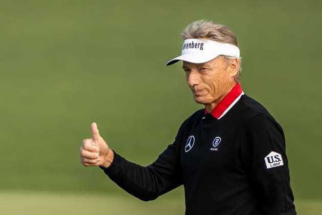 250410 Bernhard Langer of Germany during the first round of the 2025 Masters Golf Tournament on April 10, 2025 in Augusta Photo Petter Arvidson BILDBYRAN kod PA PA1007 bbeng golf masters the masters augusta us masters jubel  Copyright: PETTERxARVIDSON BB250410PA040