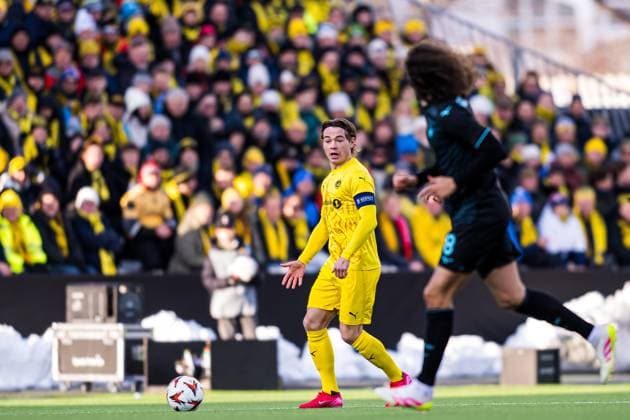 250410 Patrick Berg of Bodo Glimt during the UEFA Europa League quarter final football match between Bodo Glimt and Lazio on April 10, 2025 in Bodo Photo Marius Simensen BILDBYRAN COP 238 bbeng bodo bodo glimt football fotball fotboll kvartfinale lazio quarter final soccer uefa europa league  Copyright: MARIUSxSIMENSEN BB250410BB539