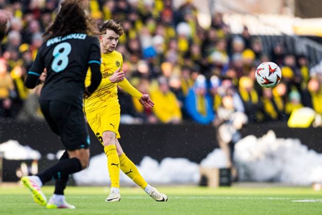 250410 Hakon Evjen of Bodo Glimt during the UEFA Europa League quarter final football match between Bodo Glimt and Lazio on April 10, 2025 in Bodo Photo Marius Simensen BILDBYRAN COP 238 bbeng bodo bodo glimt football fotball fotboll kvartfinale lazio quarter final soccer uefa europa league  Copyright: MARIUSxSIMENSEN BB250410BB610