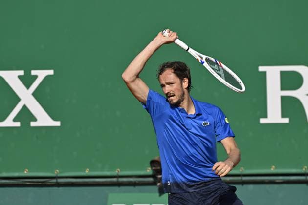 Tennis : Rolex Monte Carlo Masters 2025 - ATP, Tennis Herren - 10 04 2025 Tennis : Rolex Monte Carlo Masters 2025 - Atp - Daniil Medvedev Monaco  Copyright: xChryslenexCaillaudx
