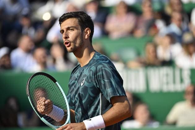 Tennis : Rolex Monte Carlo Masters 2025 - ATP, Tennis Herren - 10 04 2025 Tennis : Rolex Monte Carlo Masters 2025 - Atp - Lorenzo Musetti Monaco  Copyright: xChryslenexCaillaudx