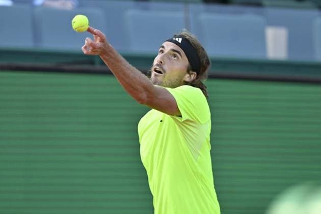 Tennis : Rolex Monte Carlo Masters 2025 - ATP, Tennis Herren - 10 04 2025 Tennis : Rolex Monte Carlo Masters 2025 - Atp - StÃ fanos Tsitsipas Monaco  Copyright: xChryslenexCaillaudx