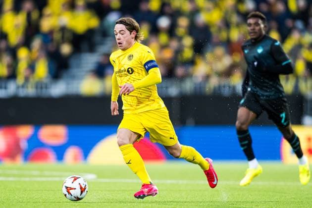 250410 Patrick Berg of Bodo Glimt during the UEFA Europa League quarter final football match between Bodo Glimt and Lazio on April 10, 2025 in Bodo Photo Marius Simensen BILDBYRAN COP 238 bbeng bodo bodo glimt football fotball fotboll kvartfinale lazio quarter final soccer uefa europa league  Copyright: MARIUSxSIMENSEN BB250410ZF015