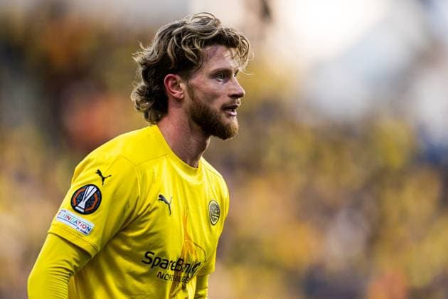 250410 Kasper Hogh of Bodo Glimt during the UEFA Europa League quarter final football match between Bodo Glimt and Lazio on April 10, 2025 in Bodo Photo Marius Simensen BILDBYRAN COP 238 bbeng bodo bodo glimt football fotball fotboll kvartfinale lazio quarter final soccer uefa europa league  Copyright: MARIUSxSIMENSEN BB250410ZA019