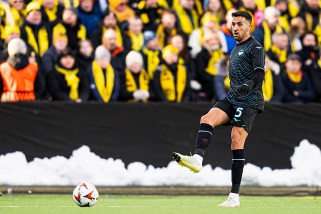 250410 Matias Vecino of Lazio during the UEFA Europa League quarter final football match between Bodo Glimt and Lazio on April 10, 2025 in Bodo Photo Marius Simensen BILDBYRAN COP 238 bbeng bodo bodo glimt football fotball fotboll kvartfinale lazio quarter final soccer uefa europa league  Copyright: MARIUSxSIMENSEN BB250410ZU013