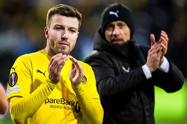 250410 Fredrik Bjorkan of Bodo Glimt after the UEFA Europa League quarter final football match between Bodo Glimt and Lazio on April 10, 2025 in Bodo Photo Marius Simensen BILDBYRAN COP 238 bbeng bodo bodo glimt football fotboll fotboll kvartfinale lazio quarter final soccer uefa europa league  Copyright: MARIUSxSIMENSEN BB250410ZG019