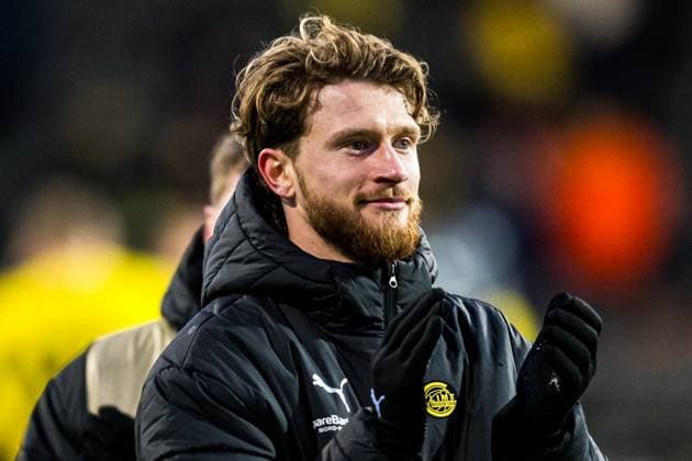 250410 Kasper Hogh of Bodo Glimt after the UEFA Europa League quarter final football match between Bodo Glimt and Lazio on April 10, 2025 in Bodo Photo Marius Simensen BILDBYRAN COP 238 bbeng bodo bodo glimt football fotball fotboll kvartfinale lazio quarter final soccer uefa europa league  Copyright: MARIUSxSIMENSEN BB250410ZX009