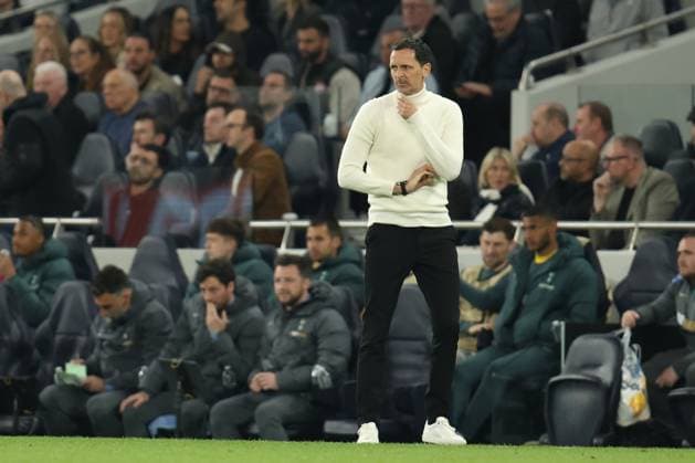 London, England, April 10th 2025: Eintracht Frankfurt manager Dino Toppmoller during the UEFA Europa League match between Tottenham Hotspur and Eintracht Frankfurt at Tottenham Hotspur Stadium in London, England (Alexander Canillas SPP) Copyright: xAlexanderxCanillas SPPx spp-en-AlCa-9U2A0135