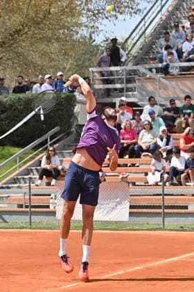 April 10, 2025, Madrid, Madrid, Spain: MARIN CILIC (CRO) playing the round of 8 match of the Grand Prix by Mercedes-Benz Open Comunidad de Madrid, at the Club de Campo Villa de Madrid on April 9, 2025. Madrid Spain - ZUMAc312 20250410_zsp_c312_070 Copyright: xOscarxManuelxSanchezx