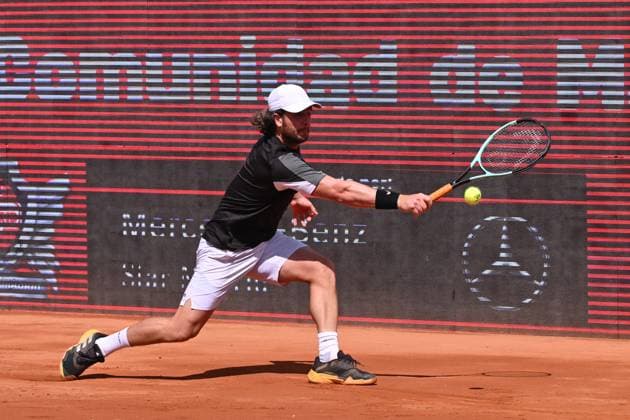 April 10, 2025, Madrid, Madrid, Spain: MARCO TRUNGELLITI (ARG) playing the round of 8 match of the Grand Prix by Mercedes-Benz Open Comunidad de Madrid, at the Club de Campo Villa de Madrid on April 9, 2025. Madrid Spain - ZUMAc312 20250410_zsp_c312_073 Copyright: xOscarxManuelxSanchezx