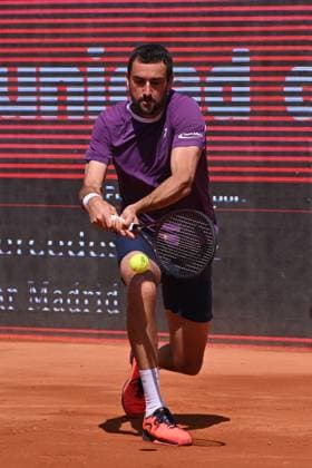 April 10, 2025, Madrid, Madrid, Spain: MARIN CILIC (CRO) playing the round of 8 match of the Grand Prix by Mercedes-Benz Open Comunidad de Madrid, at the Club de Campo Villa de Madrid on April 9, 2025. Madrid Spain - ZUMAc312 20250410_zsp_c312_080 Copyright: xOscarxManuelxSanchezx