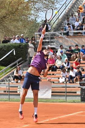 April 10, 2025, Madrid, Madrid, Spain: MARIN CILIC (CRO) playing the round of 8 match of the Grand Prix by Mercedes-Benz Open Comunidad de Madrid, at the Club de Campo Villa de Madrid on April 9, 2025. Madrid Spain - ZUMAc312 20250410_zsp_c312_081 Copyright: xOscarxManuelxSanchezx