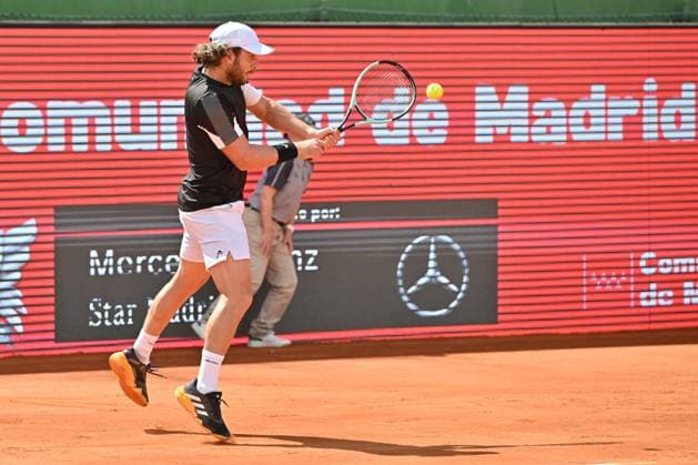 April 10, 2025, Madrid, Madrid, Spain: MARCO TRUNGELLITI (ARG) playing the round of 8 match of the Grand Prix by Mercedes-Benz Open Comunidad de Madrid, at the Club de Campo Villa de Madrid on April 9, 2025. Madrid Spain - ZUMAc312 20250410_zsp_c312_095 Copyright: xOscarxManuelxSanchezx