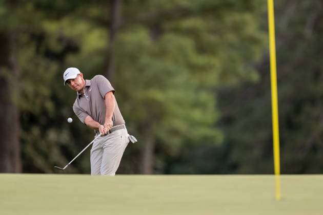 250410 Rory McIlroy of Northern Ireland during the first round of the 2025 Masters Golf Tournament on April 10, 2025 in Augusta Photo Petter Arvidson BILDBYRAN kod PA PA1007 bbeng golf masters the masters augusta us masters  Copyright: PETTERxARVIDSON BB250410PA153