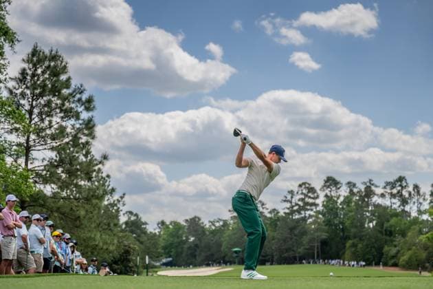 250410 Ludvig Aberg of Sweden during the first round of the 2025 Masters Golf Tournament on April 10, 2025 in Augusta Photo Petter Arvidson BILDBYRAN kod PA PA1007 bbeng golf masters the masters augusta us masters sverige  Copyright: PETTERxARVIDSON BB250410PA160