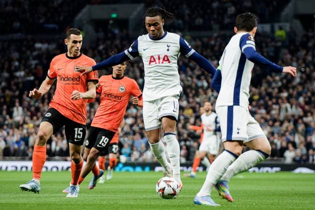 London, England, April 11 2025: Destiny Udogie (13 Tottenham Hotspur) in action during the UEFA Europa League game between Tottenham Hotspur and Eintracht Frankfurt at Tottenham Hotspur Stadium in London, England. (Pedro Porru SPP) Copyright: xPedroxPorrux xSPPx spp-en-PePoSp-4F8A2733_DxO