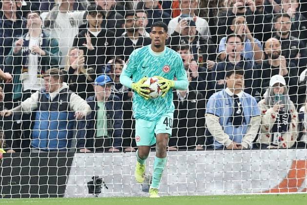 10 04 2025, xtgx, Football UEFA Europa League, Tottenham Hotspur Eintracht Frankfurt, v l Kaua Santos Frankfurt, 40 cropping, single frame, full body, single frame DFL DFB REGULATIONS PROHIBIT ANY USE OF PHOTOGRAPHS as IMAGE SEQUENCES and or QUASI VIDEO London