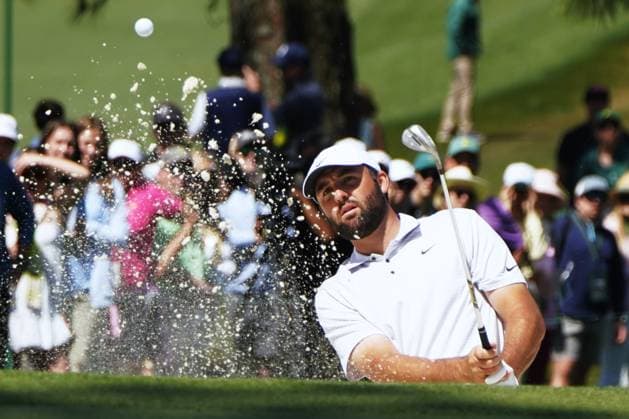 (250411) -- AUGUSTA, April 11, 2025 -- Scottie Scheffler of the United States hits from the bunker during round 1 of the 2025 Masters golf tournament at Augusta National Golf Club in Augusta, the United States, on April 10, 2025. ) (SP)U.S.-AUGUSTA-GOLF-2025 MASTERS-ROUND 1 WuxXiaoling 
