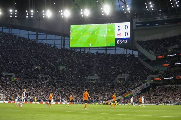 Wide angle of the match in play Tottenham Hotspur v Eintracht Frankfurt, Football, UEFA Europa League, Tottenham Hotspur Stadium, London, UK - 10 04 2025 Editorial use only  Copyright: xAnthonyxHanc Shutterstockx 15247844ck