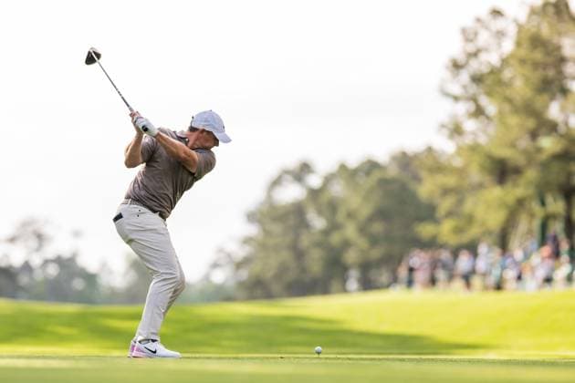 250410 Rory McIlroy of Northern Ireland during the first round of the 2025 Masters Golf Tournament on April 10, 2025 in Augusta Photo Petter Arvidson BILDBYRAN kod PA PA1007 bbeng golf masters the masters augusta us masters  Copyright: PETTERxARVIDSON BB250410PA214