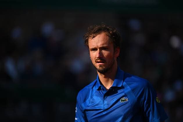 Monaco Rolex Masters - Monte Carlo Daniil Medvedev (RUS) during his third round at the Monaco Tennis Rolex Masters in Monte Carlo, on April, 10, 2025. Photo by Corinne Dubreuil ABACAPRESS.COM Monaco Monaco  Copyright: xDubreuilxCorinne ABACAx