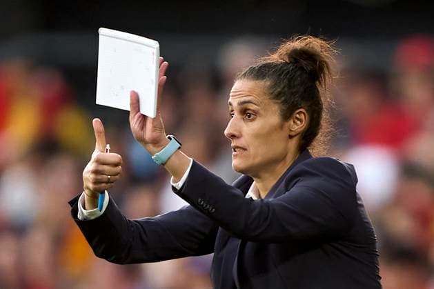 Spain v Portugal - UEFA Women s Nations League 2024 25 Grp A3 MD4 Montse Tome, Head Coach of Spain, reacts during the Women s Nations League Group A3 match between Spain and Portugal at Estadio Abanca Balaidos in Vigo, Spain, on April 8, 2025. Vigo Vigo Spain  Copyright: xJosexManuelxAlvarezxReyx originalFilename:alvarezrey-spainvsp250408_np77y.jpg