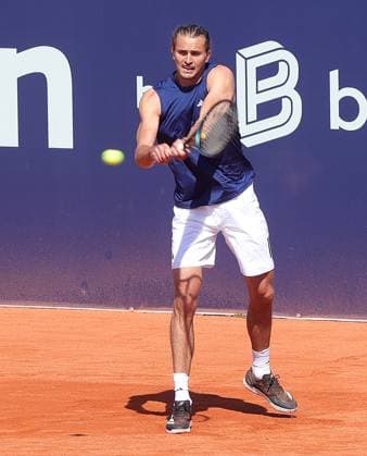 11 04 2025, BMW Open, MTTC Iphitos Presentation, Munich, Sport,Tennis, in the picture Alexander Zverev trains