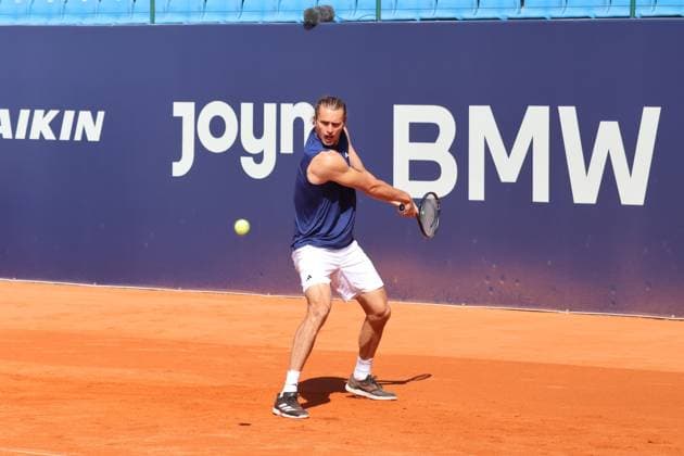Alexander Zverev DEU training, on the ball, tennis BMW Open by Bitpanda ATP 500 Munich 11 04 2025 PHOTO Mladen Lackovic LakoPress