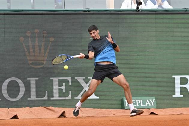 Tennis : Rolex Monte Carlo Masters 2025 - ATP, Tennis Herren - 11 04 2025 Tennis : Rolex Monte Carlo Masters 2025 - Atp - Alexei Popyrin Monaco  Copyright: xChryslenexCaillaudx