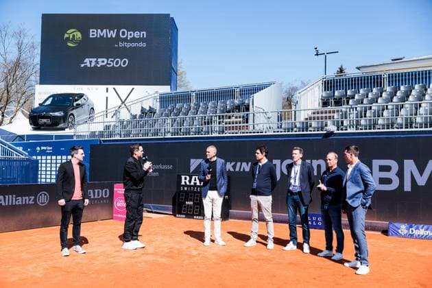 BMW Open Munich ATP 500 Opening Press Conference 11 04 2025 Christian Ach, Head of BMW Germany, Dr Fabian Tross, Chairman MTTC Iphitos, Patrik Kühnen, Tournament Director BMW Open by Bitpanda, Christian Okon, Organizer MMP Event, Mischa Zverev, Tournament Director Allianz Para Trophy during the press conference BMW Open by Bitpanda Munich ATP 500 Opening Press Conference, Munich, MTTC Iphitos on 11 04 2025 Copyright: xBEAUTIFULxSPORTS Wunderlx