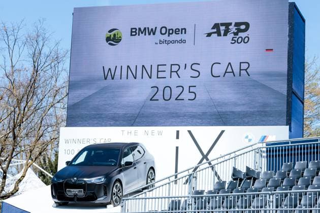 BMW Open Munich ATP 500 Opening Press Conference 11 04 2025 The winning car 2025 the new BMW iX BMW Open by Bitpanda Munich ATP 500 Opening Press Conference, Munich, MTTC Iphitos on 11 04 2025 Copyright: xBEAUTIFULxSPORTS Wunderlx