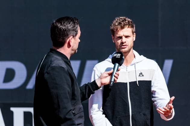 BMW Open Munich ATP 500 Opening Press Conference 11 04 2025 Yannick Hanfmann Germany interview BMW Open by Bitpanda Munich ATP 500 Opening Press Conference, Munich, MTTC Iphitos on 11 04 2025 Copyright: xBEAUTIFULxSPORTS Wunderlx