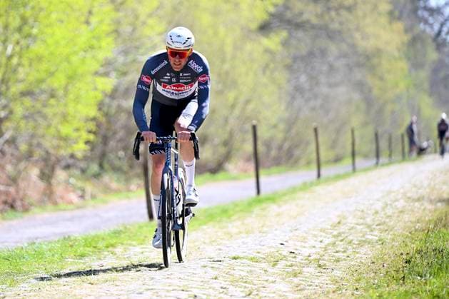 Paris Roubaix 2025 Training Session Roubaix, France - April 11 : Kielich Timo (POL) of Alpecin-Deceuninck pictured during a training session prior to the 122nd edition of Paris Roubaix an UCI World Tour cycling race for Men Elite of 259,7 kms with start in Compiegne and finish at the Velodrome Andre-Petrieux in Roubaix on April 11, 2025 in Roubaix, France, 11 04 2025 ( Motordriver Guy De Vuyst - Roubaix France  Copyright: xVincentxKalutx