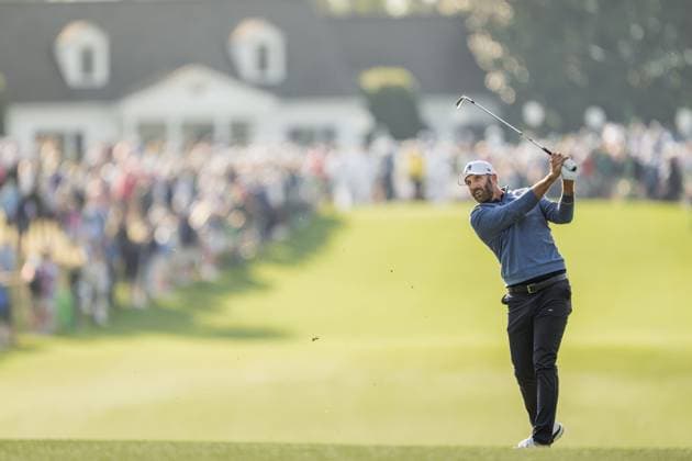 250411 Dustin Johnson of the United States during the second round of the 2025 Masters Golf Tournament on April 11, 2025 in Augusta Photo Petter Arvidson BILDBYRAN kod PA PA1008 bbeng golf masters the masters augusta us masters  Copyright: PETTERxARVIDSON BB250411PA009