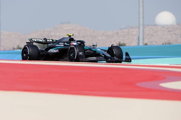 Frederik Vesti Mercedes AMG Petronas F1 Team, Denmark, 72 in F1 W16, BAH, Formula 1 World Championship, Gulf Air Grand Prix of Bahrain, Bahrain International Circuit, Free Practice, 2025 season, 11 04 2025 BAH, Formula 1 World Championship, Gulf Air Grand Prix of Bahrain, Bahrain International Circuit, Free Practice, 2025 season, 11 04 2025 Sakhir Copyright: xEibner-Pressefoto Memmlerx EP_MMR