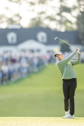 250411 Rasmus Hojgaard of Denmark during the second round of the 2025 Masters Golf Tournament on April 11, 2025 in Augusta Photo Petter Arvidson BILDBYRAN kod PA PA1008 bbeng golf masters the masters augusta us masters  Copyright: PETTERxARVIDSON BB250411PA016