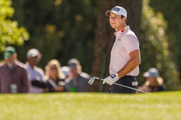 250411 Viktor Hovland of Norway during the second round of the 2025 Masters Golf Tournament on April 11, 2025 in Augusta Photo Petter Arvidson BILDBYRAN kod PA PA1008 bbeng golf masters the masters augusta us masters norge norway  Copyright: PETTERxARVIDSON BB250411PA018