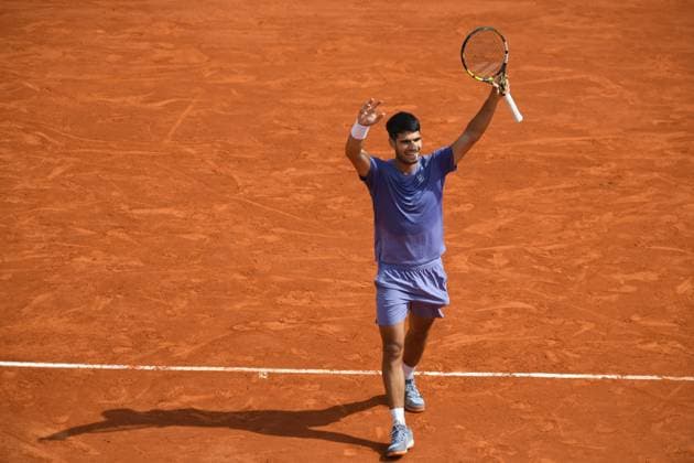 Tennis : Rolex Monte Carlo Masters 2025 - ATP, Tennis Herren - 11 04 2025 Tennis : Rolex Monte Carlo Masters 2025 - Atp - Carlos Alcaraz Monaco  Copyright: xChryslenexCaillaudx
