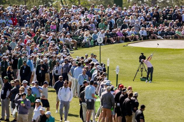 250411 Viktor Hovland of Norway during the second round of the 2025 Masters Golf Tournament on April 11, 2025 in Augusta Photo Petter Arvidson BILDBYRAN kod PA PA1008 bbeng golf masters the masters augusta us masters norge norway  Copyright: PETTERxARVIDSON BB250411PA031