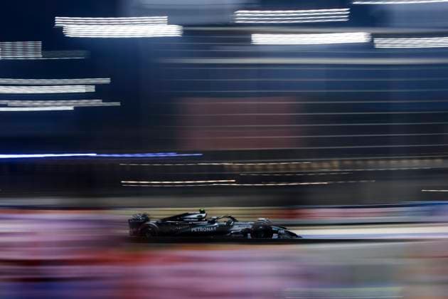 F1 - BAHRAIN GRAND PRIX 2025 12 KIMI ANTONELLI Andrea (ita), Mercedes AMG F1 Team W16, action during the Formula 1 Gulf Bahrain Grand Prix 2025, 4th round of the 2025 FIA Formula One World Championship, WM, Weltmeisterschaft from April 11 to 13, 2025 on the Bahrain International Circuit, in Sakhir, Bahrain - SakhirBahrain  Copyright: xXavixBonillax