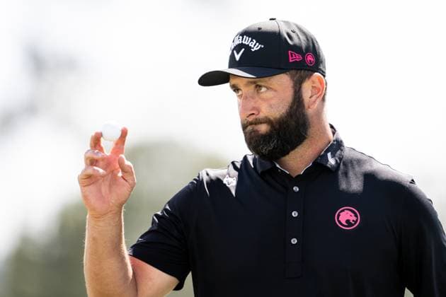 250411 Jon Rahm of Spain on the 18th green during the second round of the 2025 Masters Golf Tournament on April 11, 2025 in Augusta Photo Petter Arvidson BILDBYRAN kod PA PA1008 bbeng golf masters the masters augusta us masters  Copyright: PETTERxARVIDSON BB250411PA099