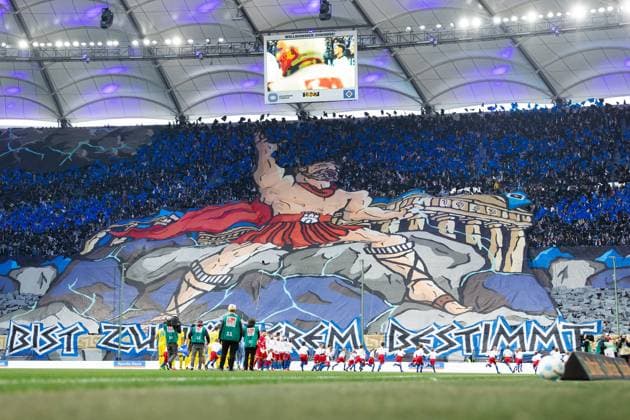 Soccer I Men I Season 2024 2025 I 2 Bundesliga I 29 Matchday I Hamburger SV Eintracht Braunschweig I 11 04 2025 The choreography of Hamburger SV Hamburg Volksparkstadion Hamburg Germany Copyright: xLobecax xHenningxRohlfsx