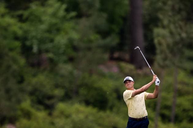 250411 Ludvig Aberg of Sweden during the second round of the 2025 Masters Golf Tournament on April 11, 2025 in Augusta Photo Petter Arvidson BILDBYRAN kod PA PA1008 bbeng golf masters the masters augusta us masters sverige  Copyright: PETTERxARVIDSON BB250411PA209