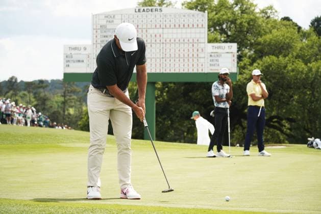 (250412) -- AUGUSTA, April 12, 2025 -- Rory McIlroy of Northern Ireland hits his putt during round 2 of the 2025 Masters golf tournament at Augusta National Golf Club in Augusta, the United States, on April 11, 2025. ) (SP)U.S.-AUGUSTA-GOLF-2025 MASTERS-ROUND 2 WuxXiaoling 