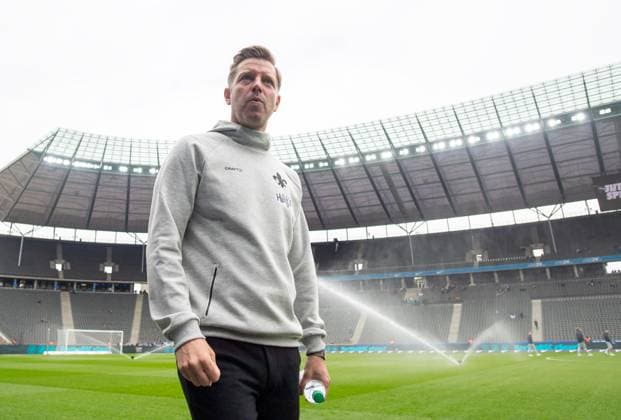 Soccer, Men, Season 2024 2025, 2 Bundesliga 29 Matchday , Hertha BSC SV Darmstadt 98, Coach Florian Kohfeldt Darmstadt 98 , 12 04 2025, Copyright: xSebastianxRäppold MatthiasxKochx