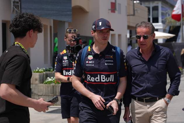 12 04 2025, Bahrain International Circuit, Sakhir, Formula 1 Gulf Air Bahrain Grand Prix 2025 ,in the picture Max Verstappen NLD , Oracle Red Bull Racing Photo by Hasan Bratic DeFodi Images
